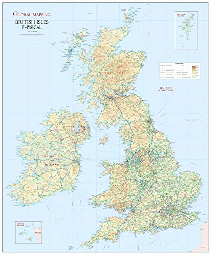 Britische Inseln, groß, 1:1 m von XYZ Maps