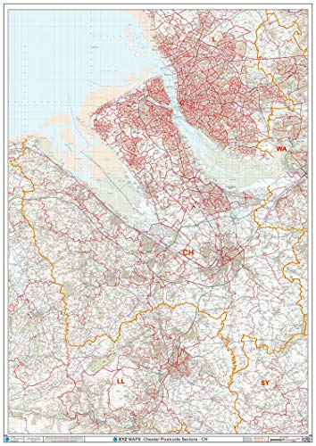 Chester – CH – Postleitzahl-Wandkarte, 2A, kunststoffbeschichtet, 119 x 168 cm von XYZ Maps