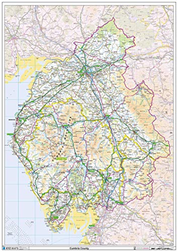 County Cumbria County Kartenpapier von XYZ Maps