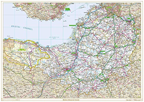 Historic Somerset County Karte mit Kunststoffbeschichtung von XYZ Maps