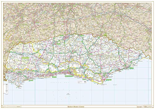 Historisches Sussex County Kartenpapier von XYZ Maps