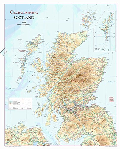 Schottland Physical – Wandkarte – nur Papier von XYZ Maps