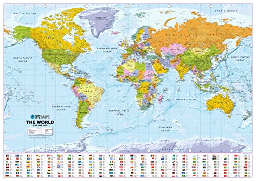 XYZ Maps Weltkarte aus Papier, 1380 x 950 mm von XYZ Maps
