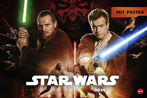 Star Wars XL Broschurkalender - Kalender 2021 - Heye-Verlag - Wandkalender mit Poster - 45 cm x 30 cm (offen 45 cm x 60 cm) - Abenteuer von Luke Skywalker, Darth Vader, Prinzessin Leia, Han Solo, Yoda von xyz