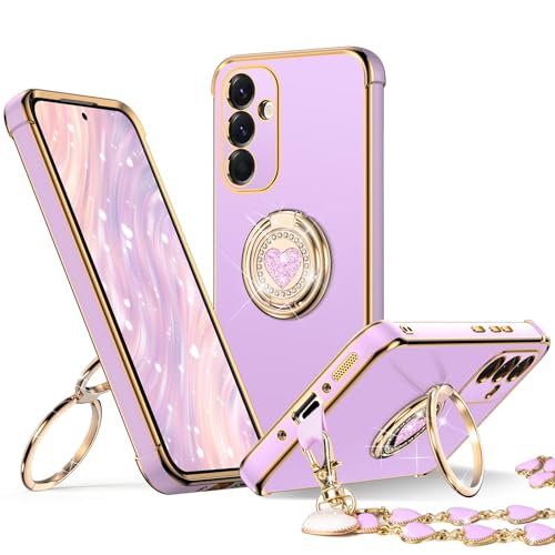 XYZ für Galaxy A36 5G Hülle mit Ständer, für Samsung A36 Hülle mit Doppelring, Frauen Mädchen Bling Luxus Schutzhülle Herz für Samsung Galaxy A36 5G, Lila XYZ für Galaxy A36 5G Hülle mit Ständer, für Samsung A36 Hülle mit Doppelring, Frauen Mädchen Bling Luxus Schutzhülle Herz für Samsung Galaxy A36 5G, Lila von XYZ