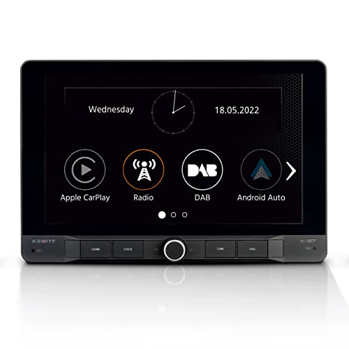 XZENT X-127 – 1-Din Autoradio, Multimediasystem mit 9“/22,9 cm Touchscreen, Mediencenter mit DAB+, USB, UKW, Apple CarPlay, Android Auto, für PKWs oder Reisemobile von XZENT