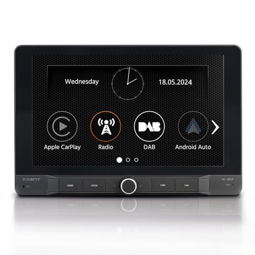 XZENT X-127 – 1-Din Autoradio, Multimediasystem mit 9“/22,9 cm Touchscreen, Mediencenter mit DAB+, USB, UKW, Apple CarPlay, Android Auto, für PKWs oder Reisemobile von XZENT