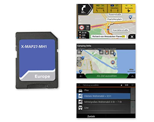 Xzent X-MAP27-MH1: Micro SD-Karte mit Reisemobil Navigation für XZENT X-427 und X-F270, Karten für Europa, Camping P.O.I. Paket, 1 Jahr kostenfreie Kartenupdates von XZENT