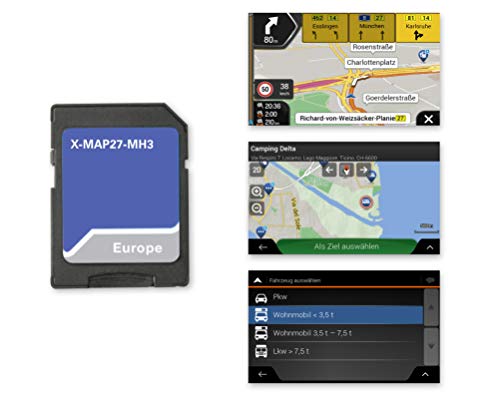 Xzent X-MAP27-MH3: Micro SD-Karte mit Reisemobil Navigation für XZENT X-427 und X-F270, Karten für Europa, Camping P.O.I. Paket, 3 Jahre kostenfreie Kartenupdates von XZENT