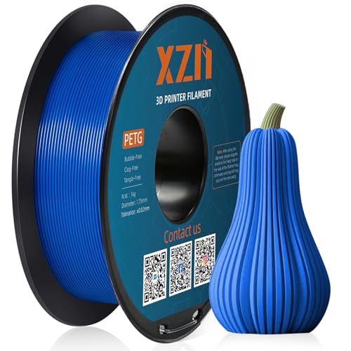 XZN PETG Filament 1.75mm, Größe Genauigkeit +/-0.02mm, mit Schlagfestigkeit und Flexibilität, 1.75mm PETG Filament für die meisten FDM 3D Drucker, 1kg Spule, PETG Blau XZN PETG Filament 1.75mm, Größe Genauigkeit +/-0.02mm, mit Schlagfestigkeit und Flexibilität, 1.75mm PETG Filament für die meisten FDM 3D Drucker, 1kg Spule, PETG Blau von XZN
