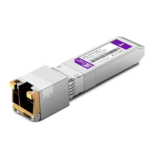 XZSNET 10GBASE-T SFP+ Transceiver, SFP+ auf RJ45, 10G Kupfer SFP+ zu Ethernet-Modul, kompatibel mit Cisco SFP-10G-T-S, Ubiquiti UniFi UF-RJ45-10G, Mikrotik, Meraki, Netgear, D-Link und mehr, 1 Stück von XZSNET