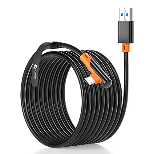 XZXWZX Link Kabel 5M Kompatibel Mit Oculus/Meta Quest 3/Quest 2/Pro/PICO 4 und Steam VR, Schnellladekabel USB 3.0 Auf USB-C für VR-Headset und Gaming-PC, Hochgeschwindigkeits-Datenübertragung von XZXWZX