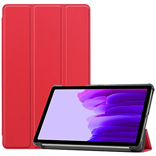 Für 8,7 Cover A7 Ledertasche Ständer Galaxy Lite SM-T220 Stoßfeste iPad/Tablet-Hülle Compatible with Ipad Pro 11 (Red, One Size) von XZincer