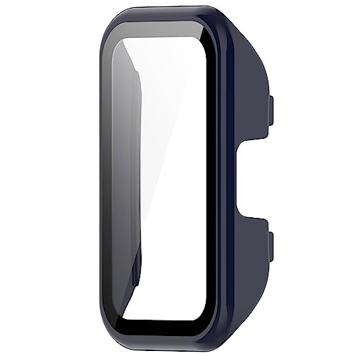 XZincer Schutzhülle für Huawei Band 8 mit PC und gehärtetem Glasmaterial, Ganzkörperabdeckung für Ultimatives Uhrengehäuse Damen Klein (Dark Blue, One Size) von XZincer