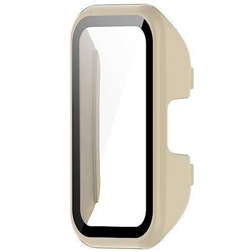 XZincer Schutzhülle für Huawei Band 8 mit PC und gehärtetem Glasmaterial, Ganzkörperabdeckung für Ultimatives Uhrengehäuse Damen Klein (White, One Size) von XZincer