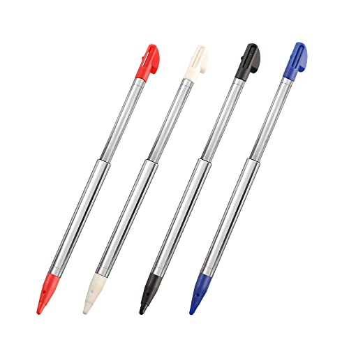 3DS XL Stylus Pen, Metall einziehbarer Ersatz Stylus kompatibel mit Nintendo 3DS XL, 4in1 Combo Touch Styli Pen Set Multi Color für 3DS XL von Xahpower