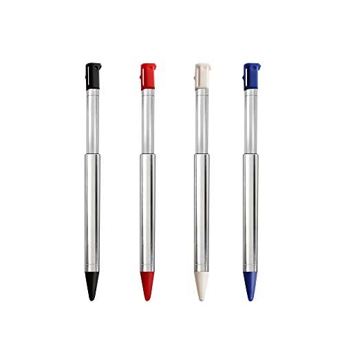 Xahpower 3DS Stylus Pen, Metall-Eingabestift, einziehbar, kompatibel mit Nintendo 3DS, 4-in-1 Combo Touch Styli Pen Set, mehrfarbig für 3DS von Xahpower
