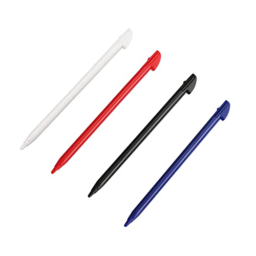 Xahpower 4 Stück Stift für 3DS XL, 4 in 1 Touch Stylus Pen Kompatibel mit Nintendo 3DS XL, Rot, Schwarz, Blau, Weiß von Xahpower