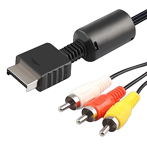 Xahpower AV Kabel für PS2 PS1 PS3, 1,8m AV zu RCA Composite Audio Video TV Kabel Kompatibel mit Playstation 1 2 3 von Xahpower