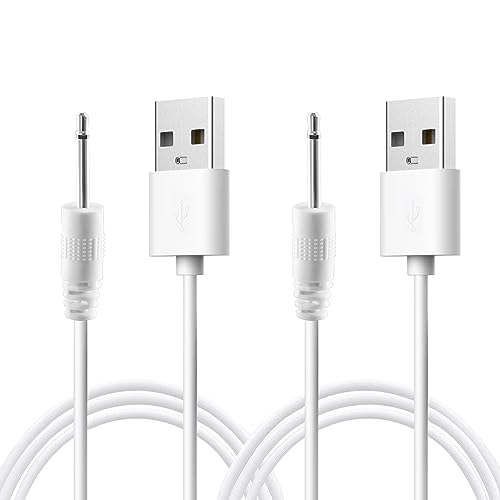 Xahpower USB Adapterkabel Ersatz, 2,5mm DC Ladekabel für Massagegerät - 2PCS von Xahpower