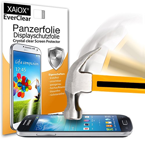 Xaiox 2 x Set Everclear Premium Panzerfolie Display Schutzfolie für Galaxy S4 Mini Klar Extrem Shock-Absorbierend von Xaiox