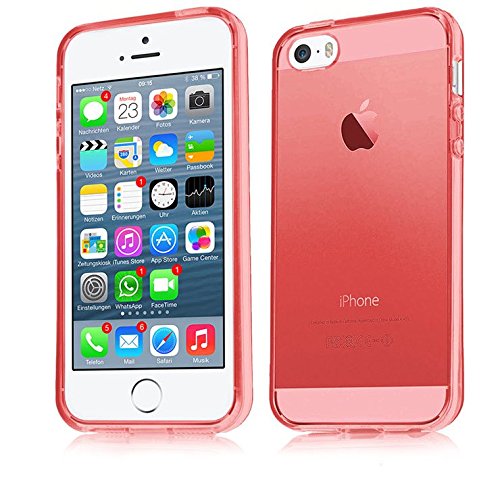 Xaiox Schutzhülle für iPhone 4 4s Silikon Hülle Crytsal Case durchsichtig klar TPU Case - transparent rot von Xaiox