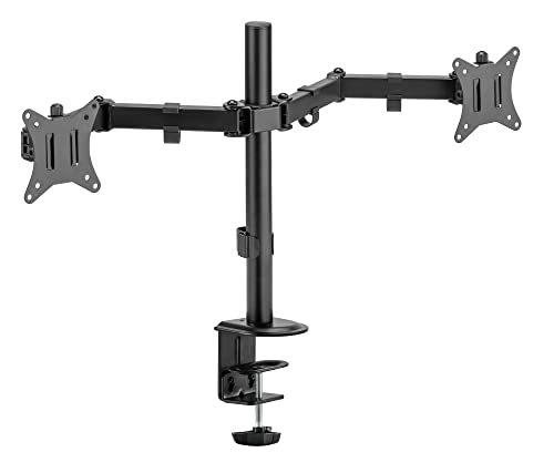 Xantron® ECO-E62 Monitor Tischhalterung 2 Monitore 17-32 Zoll/Monitor Halterung 2 Monitore VESA 75x75 & 100x100 / Bildschirmhalterung für Flache & Curved Monitore - inkl. Montagematerial von Xantron