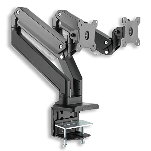 Xantron® PRO-GS100D Monitor Arm 2 Monitore 13-35 Zoll/Monitor Tischhalterung 2 Monitore VESA 75x75 & 100x100 / Bildschirmhalterung für Flache & Curved Monitore - inkl. Montagematerial von Xantron