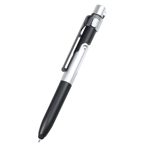 Faltbare kapazitive Stifte, Multifunktionaler kapazitiver Stift, Zusammenklappbarer kapazitiver Kugelschreiber-Telefonhalter, Einstellbarer Winkel mit LED-Licht, multifunktional für Touchscreen-Geräte von Xasbseulk