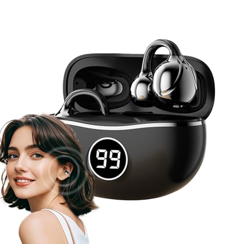 Offene -Ohrhörer - D151 blúétoöth -Kopfhörer | Leichtes Wireless Ohrhörer | Verstellbare Ohrhaken | Sport blúétoöth -Kopfhörer | Bequemes Handfree für Fitness, Laufen, Fitnessstudio, Workouts von Xasbseulk