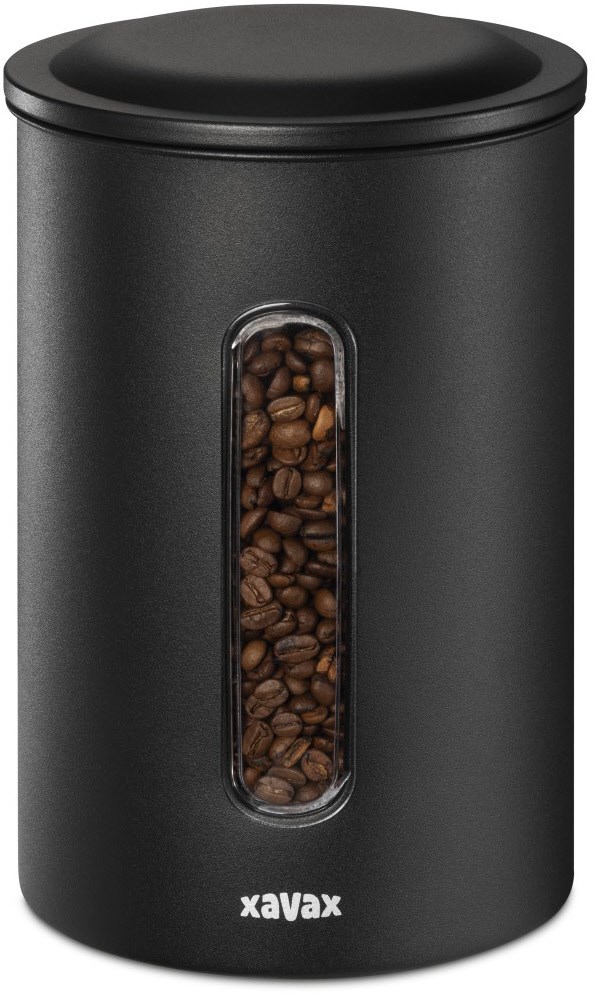 Kaffeedose für 1,3kg Bohnen/1,5kg Pulver schwarz von XavaX