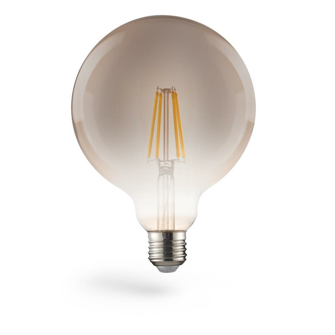 XAVAX LED-Filament, E27, 420lm 8W, Vintage-Lampe Globe 125, dimmbar, Warmweiß (00112921) von Xavax