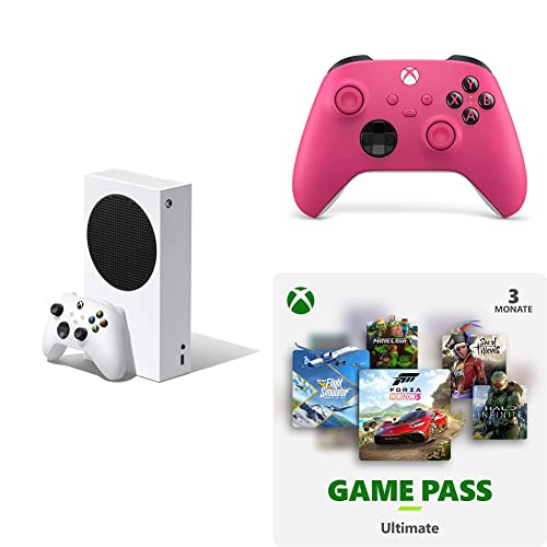 Series S + Deep Pink Controller + Game Pass Ultimate 12M von Xbox