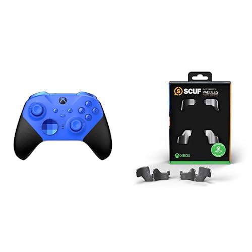Xbox Elite Bluetooth Wireless Controller Series 2 - Core Edition (Blue) + SCUF Elite Series 2 Paddles for Elite Series 1 & 2 von Xbox