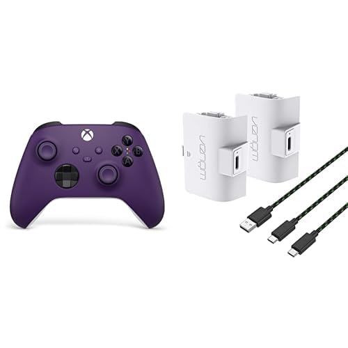 Xbox Wireless Controller - Astral Purple+Venom 1100-mAh-Akku mit hoher Kapazität, Doppelpack - Weiß Series X & S One Xbox Wireless Controller - Astral Purple+Venom 1100-mAh-Akku mit hoher Kapazität, Doppelpack - Weiß Series X & S One von Xbox