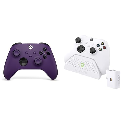 Xbox Wireless Controller - Astral Purple+Venom Ladestation mit wiederaufladbarem Akku – Weiß Series X & S One Xbox Wireless Controller - Astral Purple+Venom Ladestation mit wiederaufladbarem Akku – Weiß Series X & S One von Xbox
