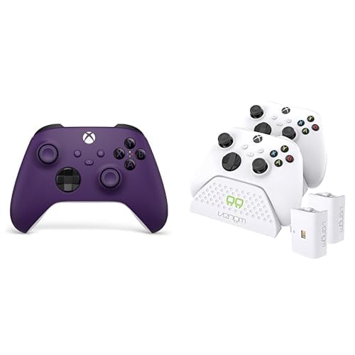 Xbox Wireless Controller - Astral Purple+Venom Twin-Ladestation mit 2 x wiederaufladbaren Akkupacks – Weiß Series X & S One Xbox Wireless Controller - Astral Purple+Venom Twin-Ladestation mit 2 x wiederaufladbaren Akkupacks – Weiß Series X & S One von Xbox