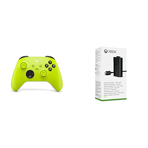 Xbox Wireless Controller Electric Volt + Xbox Play & Charge Kit M von Xbox