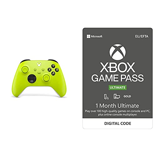 Xbox Wireless Controller Electric Volt & Xbox Game Pass Ultimate | 1 Monate Mitgliedschaft | Xbox/Win 10 PC - Download Code von Xbox