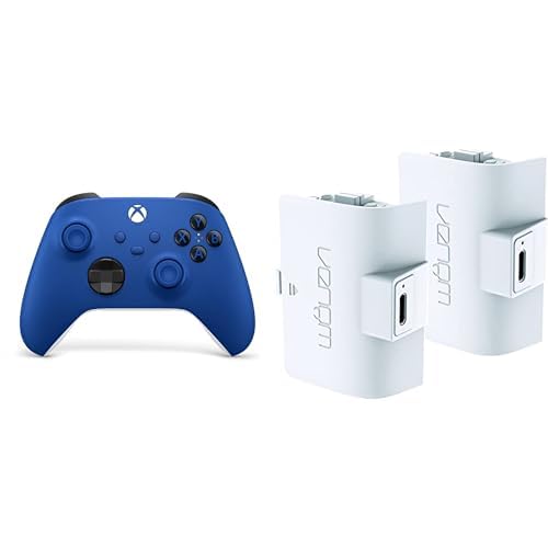 Xbox Wireless Controller Shock Blue+Venom Doppelpack mit wiederaufladbarem Akku Controller - Weiß Series X & S One Xbox Wireless Controller Shock Blue+Venom Doppelpack mit wiederaufladbarem Akku Controller - Weiß Series X & S One von Xbox