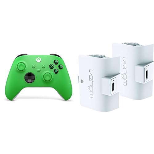 Xbox Wireless Controller – Velocity Green+Venom Doppelpack mit wiederaufladbarem Akku Controller - Weiß Series X & S One Xbox Wireless Controller – Velocity Green+Venom Doppelpack mit wiederaufladbarem Akku Controller - Weiß Series X & S One von Xbox