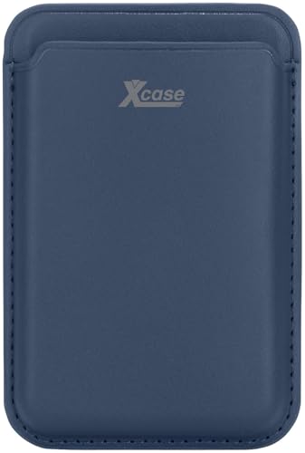 Xcase Ausweisetui: Kartenhalter für iPhone, MagSafe-kompatibel, 3 Karten, baltischblau (Wallet mit Magnet für iPhones) von Xcase
