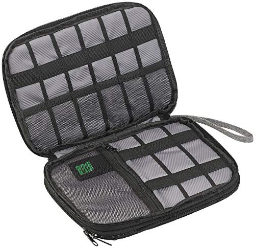 Xcase Kabeltasche: Elektronik- und Kabel-Organizer mit Fach für Tablet-PC bis 8" (20 cm) (USB Stick Tasche, USB Stick Aufbewahrung, Festplatten Adapter) von Xcase