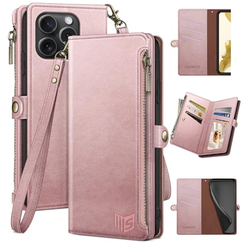 Kompatibel mit iPhone 14 Pro Max 17 cm (6,7 Zoll), Brieftaschen-Schutzhülle mit Reißverschluss, Kreditkartenhalter, RFID-Blockierung, PU-Leder, stoßfest, für Damen und Herren, für Apple 14 Pro Max von XcaseBar