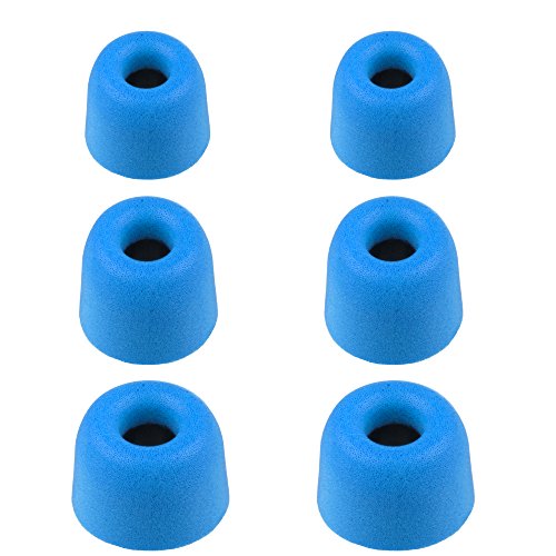 XCESSOR FX4.0 (S/M/L) 3 Paar Memory Foam In Ear Kopfhörer Ohrpolster Größe S/M/L - Ersatz Schaum Tips für alle gängigen In-Ears Ohrstöpsel. Blau von Xcessor