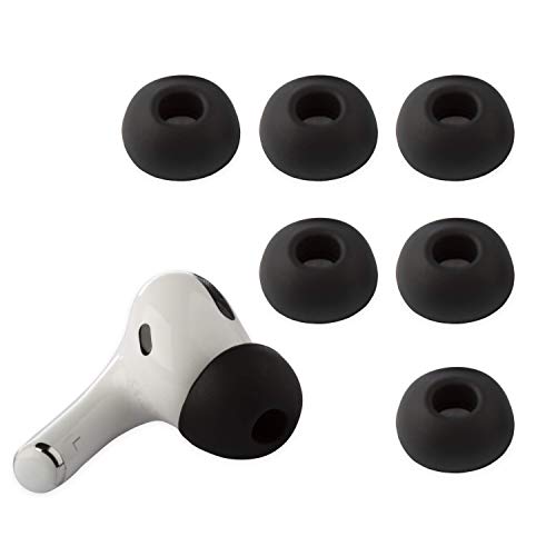 Xcessor (L 3 Paar (6 Stück) Silikonersatz-In-Ear-Ohrhörer für Airpods Pro. Schwarz von Xcessor