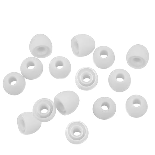 Xcessor 7 Paar (Satz Mit 14 Stück) Gummi Silikon Ohrpolster Ohrstöpsel Für In-Ear Ohrhörer. Größe: S (Klein). Weiß von Xcessor