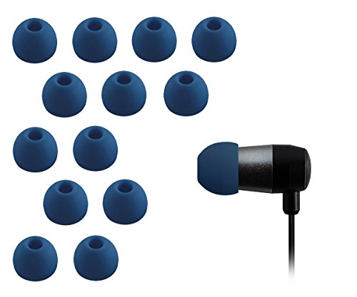 Xcessor 7 Paar (Satz Mit 14 Stück) Hochwertige Gummi Silikon Ohrpolster Ohrstöpsel Für In-Ear Ohrhörer. Kompatibel Mit Den Meisten In-Ohr Markenkopfhörern. Größe: S (Klein). Dunkelblau von Xcessor