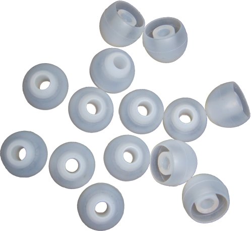 Xcessor 7 Paar (Satz Mit 14 Stück) Hochwertige Gummi Silikon Ohrpolster Ohrstöpsel Für In-Ear Ohrhörer. Kompatibel Mit Den Meisten In-Ohr Markenkopfhörern. Größe: S (Klein). Halbtransparent von Xcessor