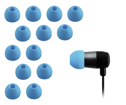 Xcessor 7 Paar (Satz Mit 14 Stück) Silikon-Ersatz-Ohrstöpsel für die Meisten In-Ear-Kopfhörer/Ohrhörer. Große Größe (L). Blau von Xcessor